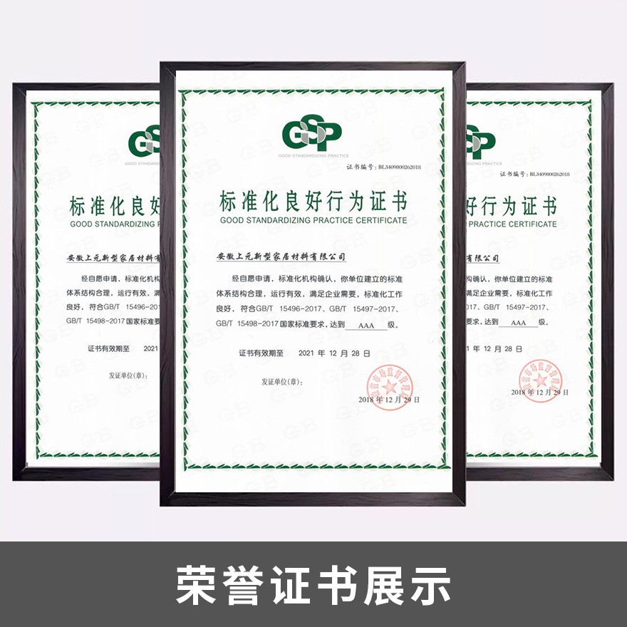 標準化良好行為證書