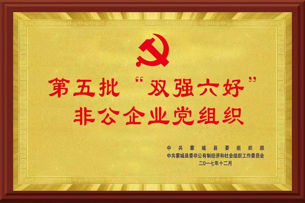 第五批“雙強六好”非公企業黨組織